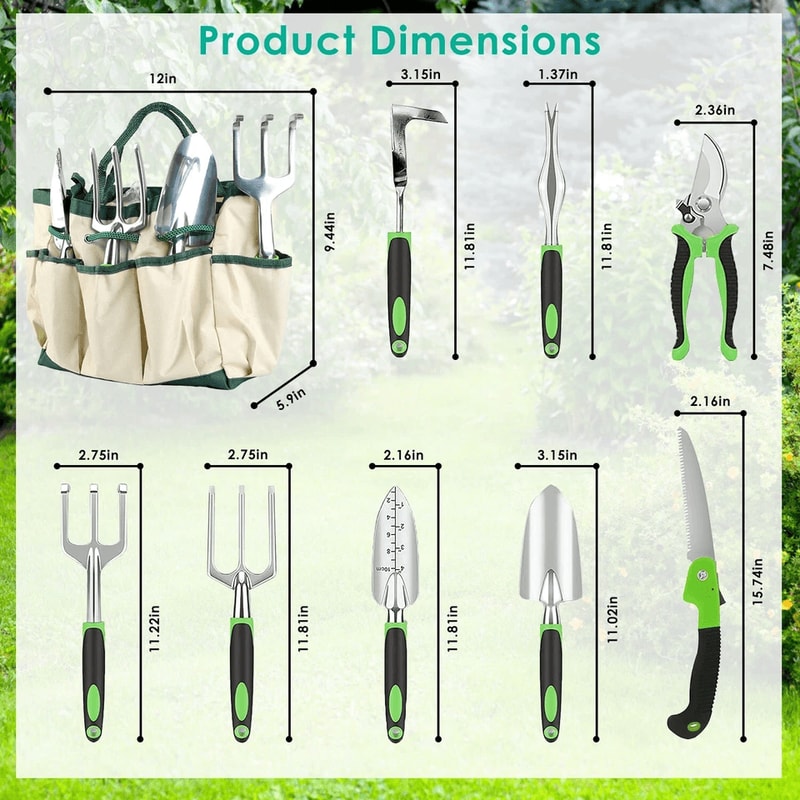 Garden Tool Set Aluminum Alloy Gardening Tools Kit Essential Hand Tools For Plant Care And Gardenin 1