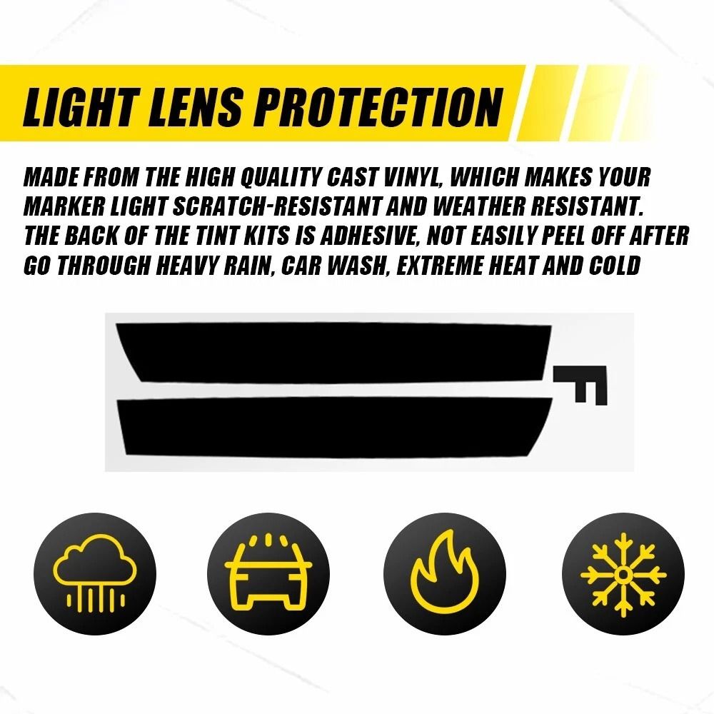 Precut Vinyl Decal Smoke Tint For Tail Lights Side Markers Scratch Resistant Film 7