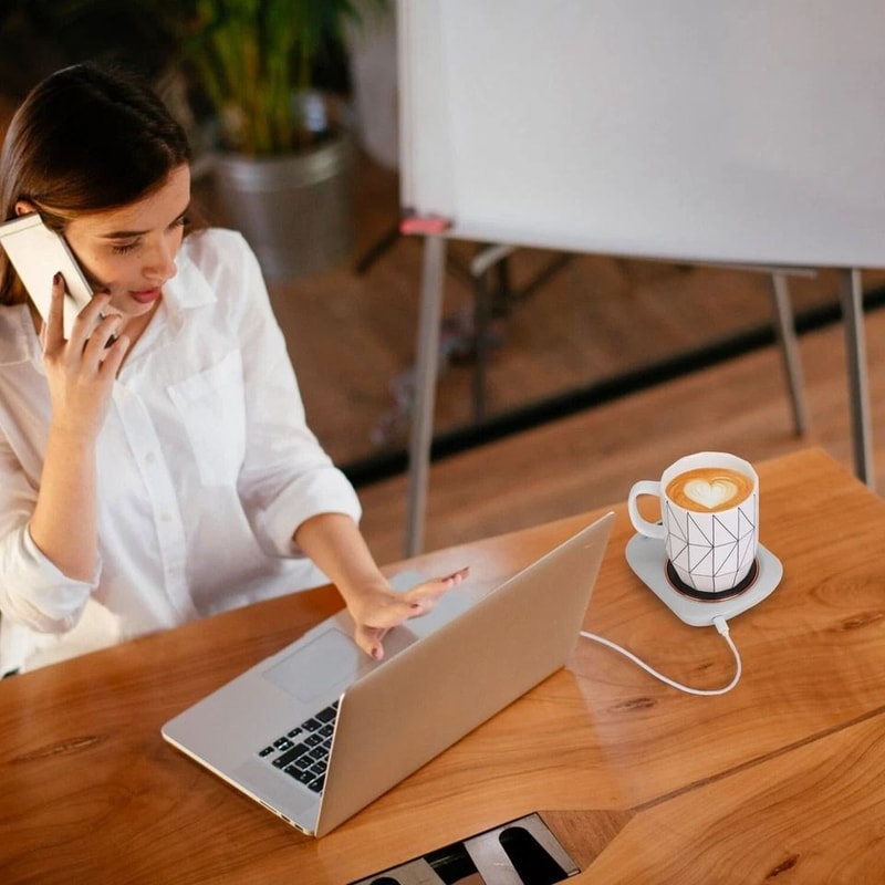 Beverage Warmer Plate For Coffee Milk Tea USB Electric Mug Warmer For Office Home Desk Use 6