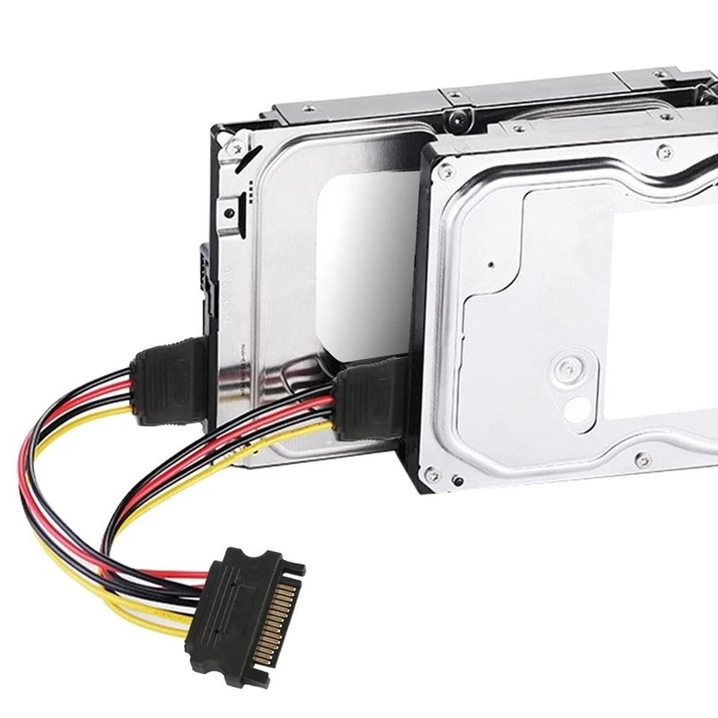 Pin Y Splitter Cable Adapter Power Extension For Hard Drives SSD Optical Drives And More 7