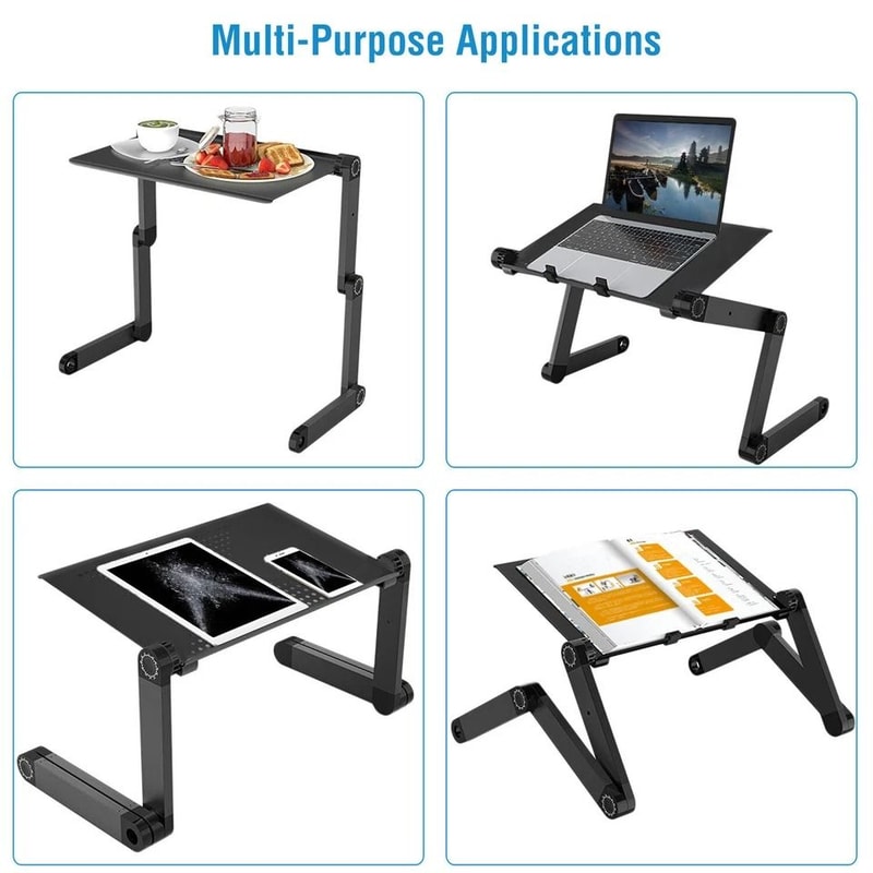 Adjustable Laptop Desk Stand MultiPurpose Tray For Computer Sofa Bed PC Notebook Table 4