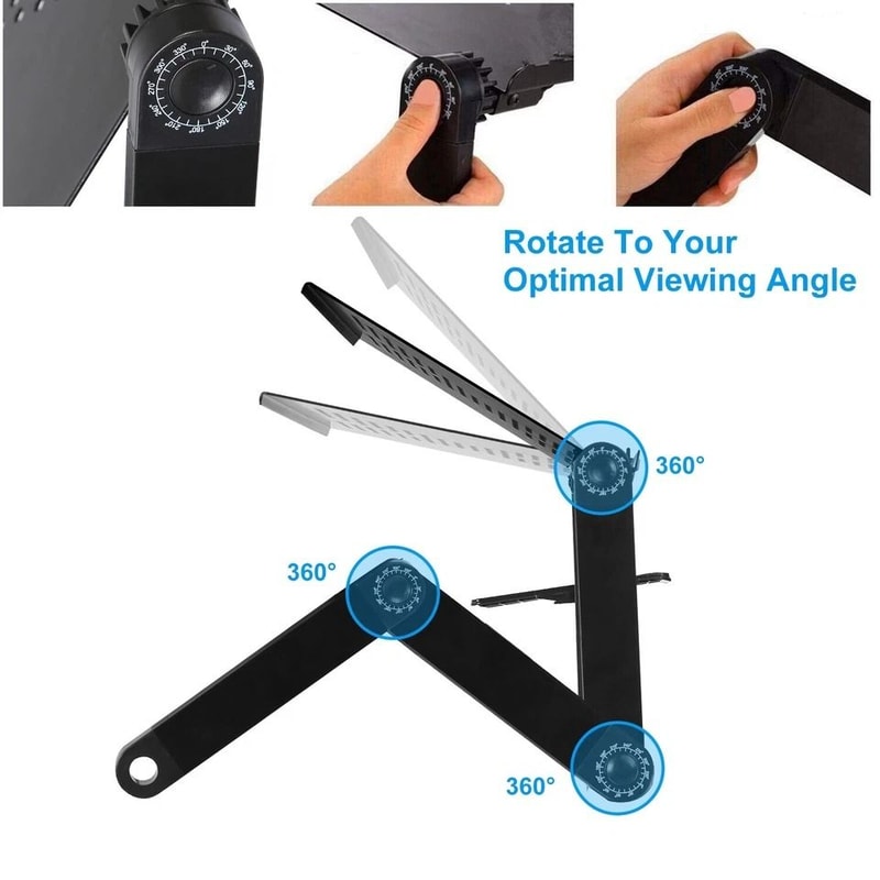 Adjustable Laptop Desk Stand MultiPurpose Tray For Computer Sofa Bed PC Notebook Table 5