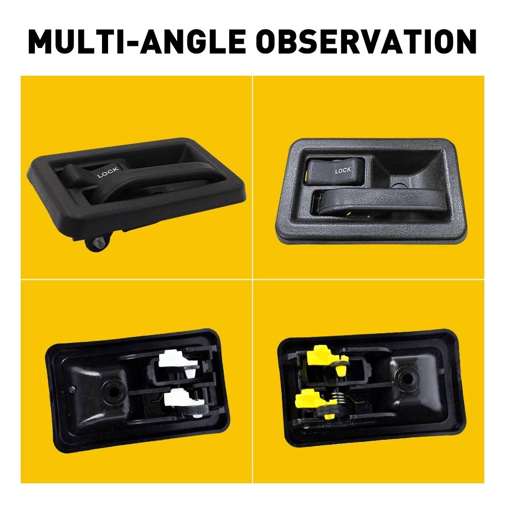 Black Interior Pair Inside Door Handles Front Left Right LH RH 3