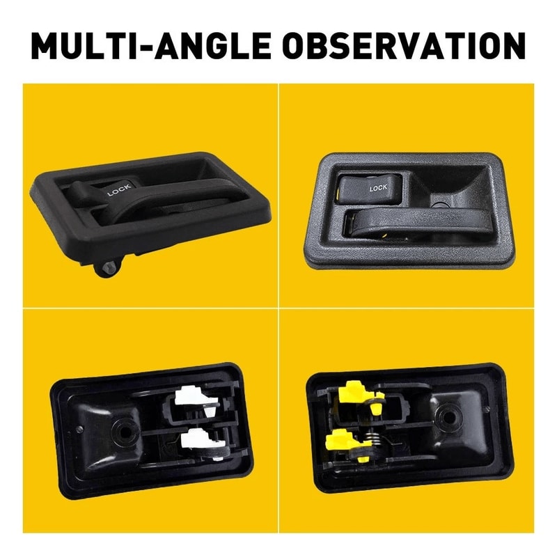 Black Interior Pair Inside Door Handles Front Left Right LH RH 3