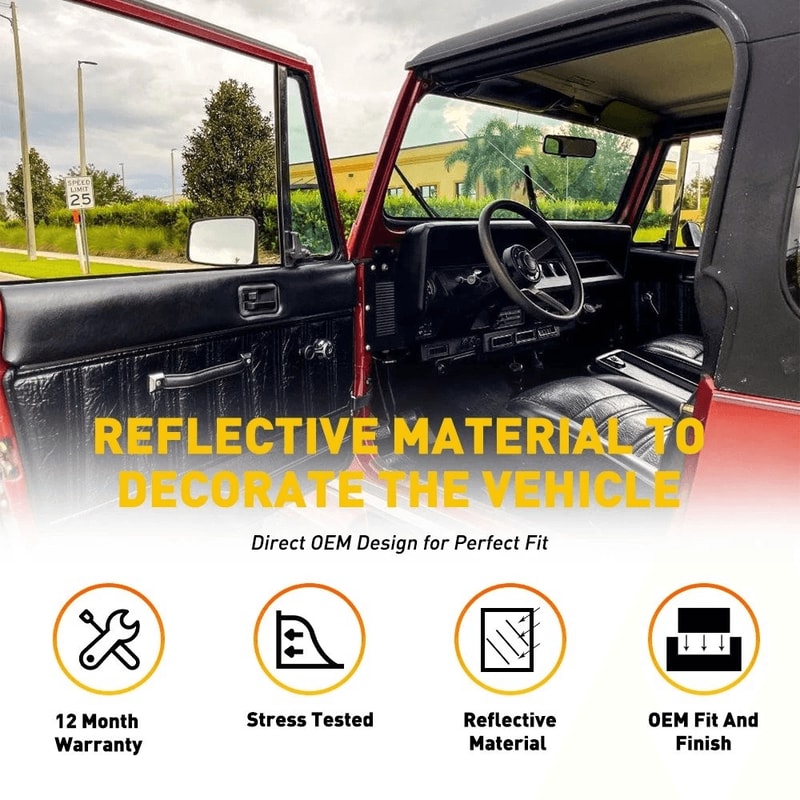 Black Interior Pair Inside Door Handles Front Left Right LH RH 4