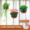 Hanging Planter Pots Plastic Garden Pots With SelfWatering Tray 964in Diameter Adjustable Iron Chai 7