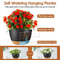 Hanging Planter Pots Plastic Garden Pots With SelfWatering Tray 964in Diameter Adjustable Iron Chai 8