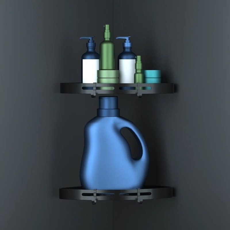 Space Saving Shower Shelf Caddy Triangular Bathroom Corner Rack Organizer Storage For Shower And Ki 3