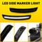 Smoked Lens White LED Side Marker Light Front Lamps Stable Performance 3