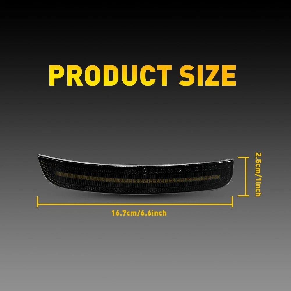 Smoked Lens White LED Side Marker Light Front Lamps Stable Performance 4