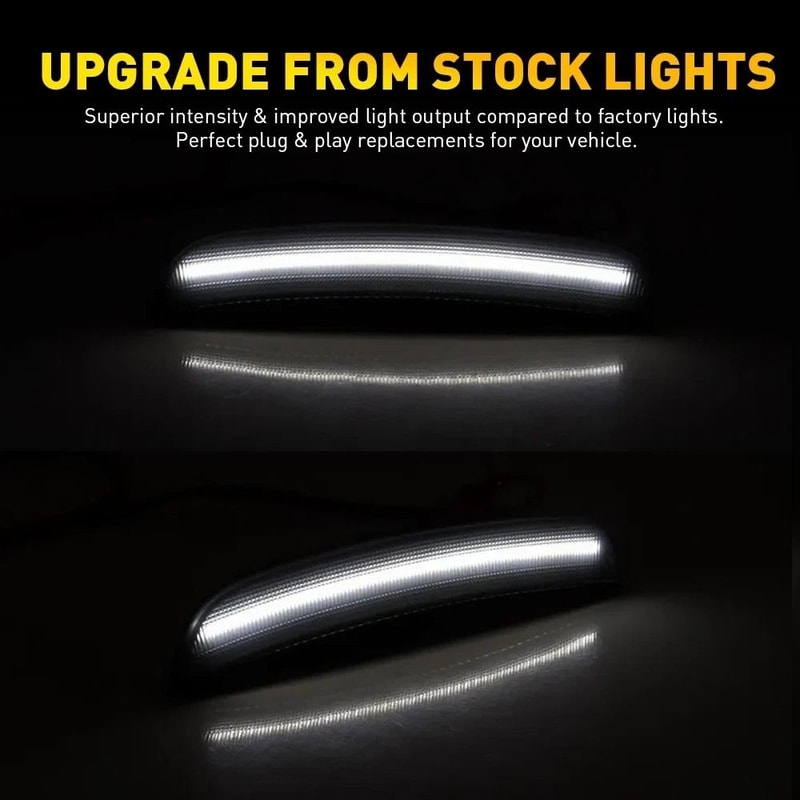 Smoked Lens White LED Side Marker Light Front Lamps Stable Performance 5