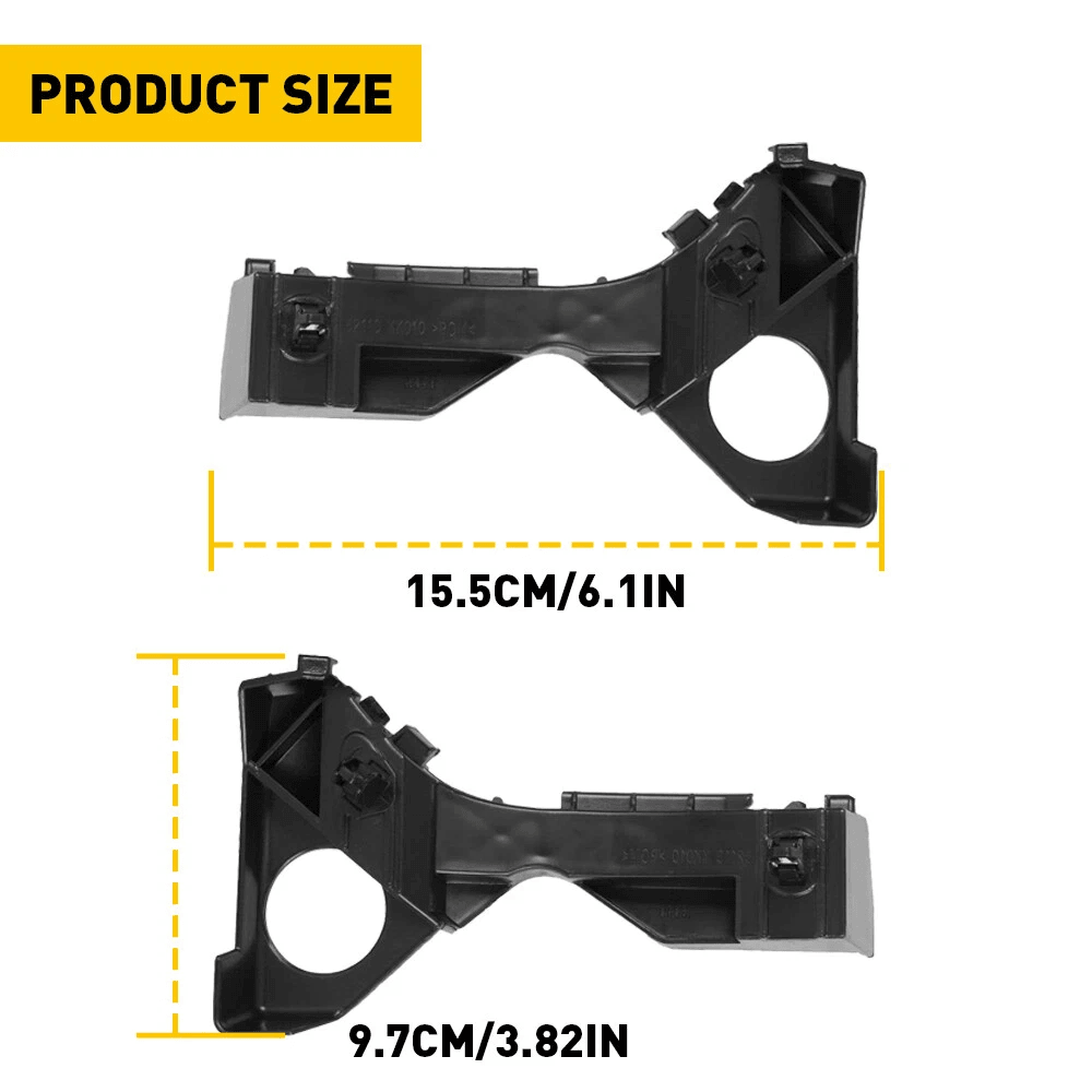 Front Left Right Side Bumper Bracket Set Corrosion Resistant Durable ABS 3