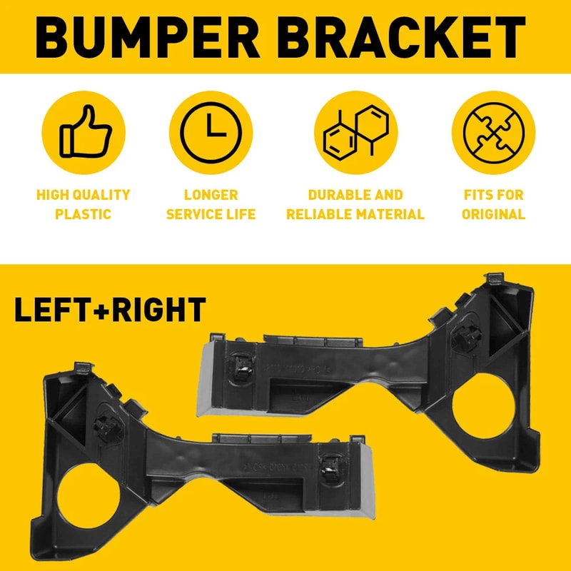 Front Left Right Side Bumper Bracket Set Corrosion Resistant Durable ABS 6