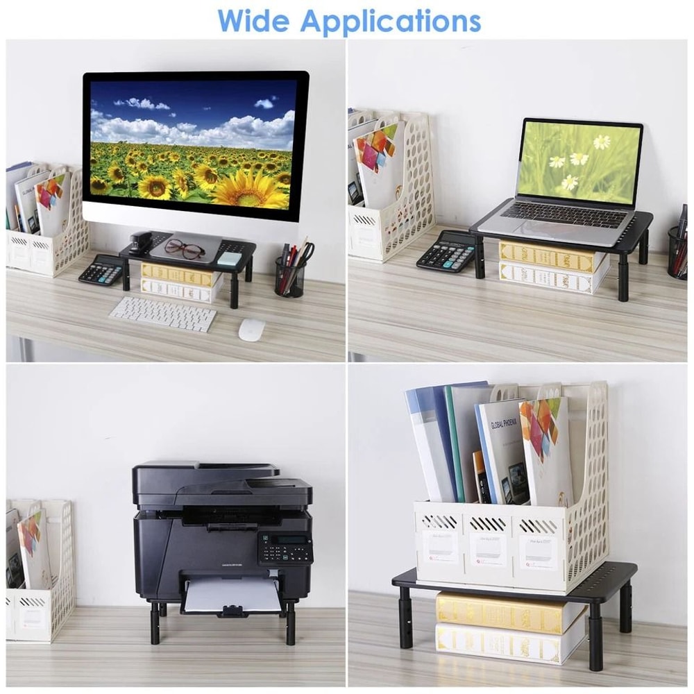 Desk Riser Stand With Adjustable Height Monitor Stand For Desktop Laptop Printer 8