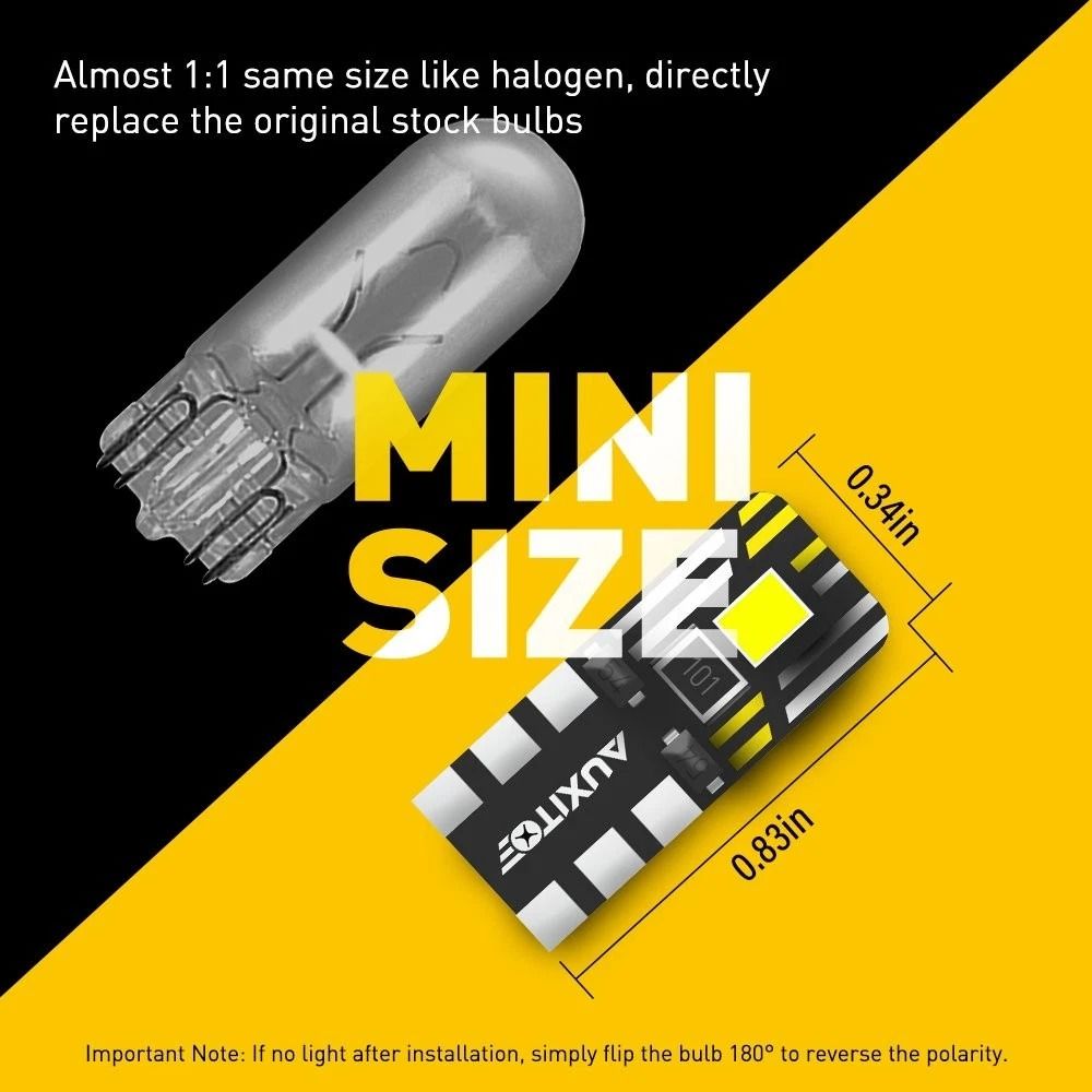 LED Bulbs Plug And Play Wide Application High Performance For Map License And Side Marker Lights 6