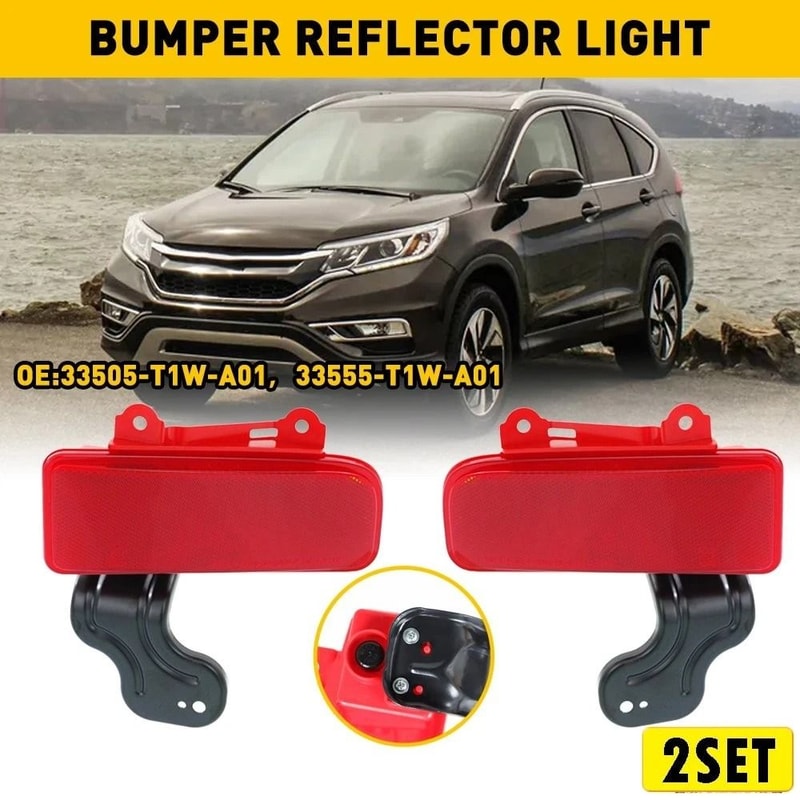 Left Right CRV Rear Bumper Reflector Light Cover Marker Pair 1