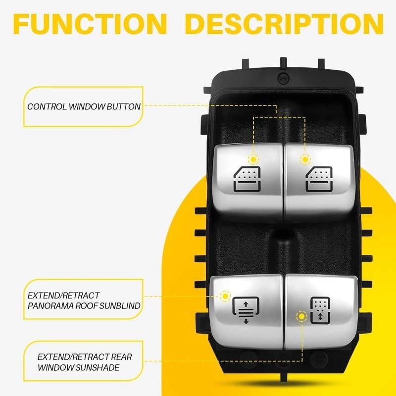 Durable Rear LeftRight Side Window Switch Ideal OEM Replacement 6