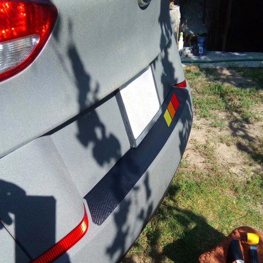 Carbon Fiber Door Sill Protector Rear Bumper Cover AntiScratch Step Plate 9