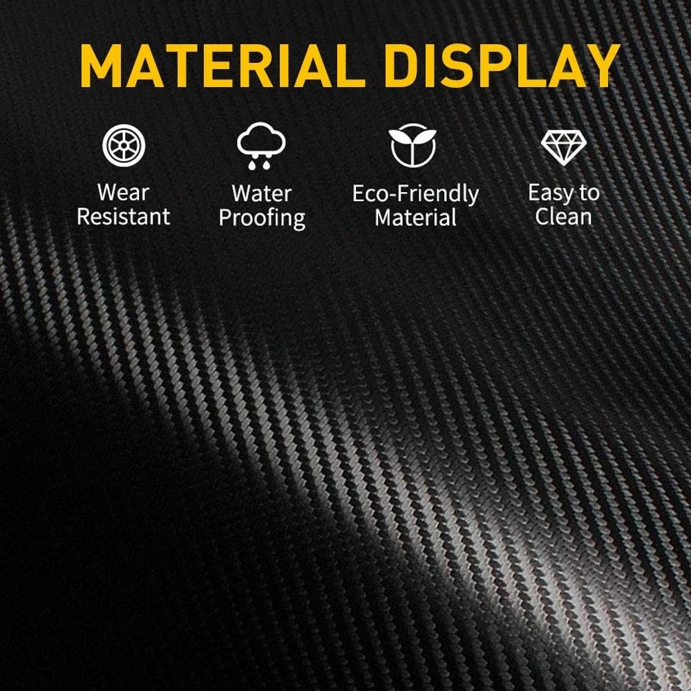 Carbon Fiber Door Sill Protector Rear Bumper Cover AntiScratch Step Plate 3