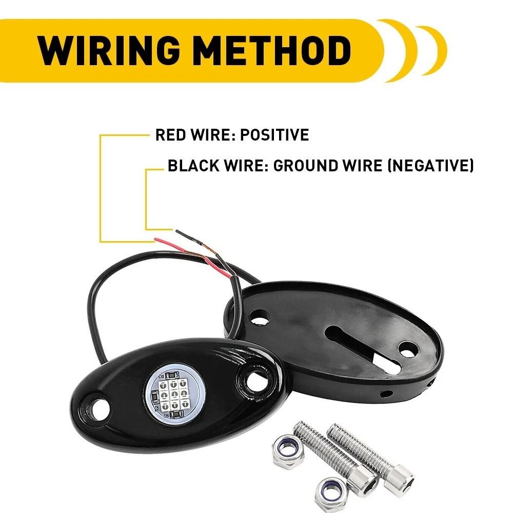 LED Rock Lights Blue Pods Waterproof Durable Aluminum 7