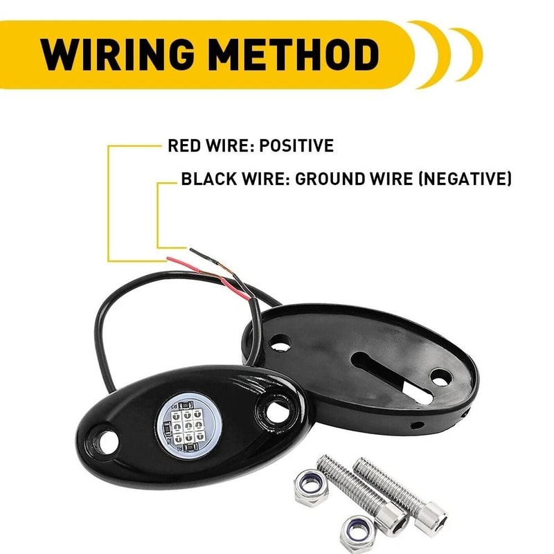 LED Rock Lights Blue Pods Waterproof Durable Aluminum 7