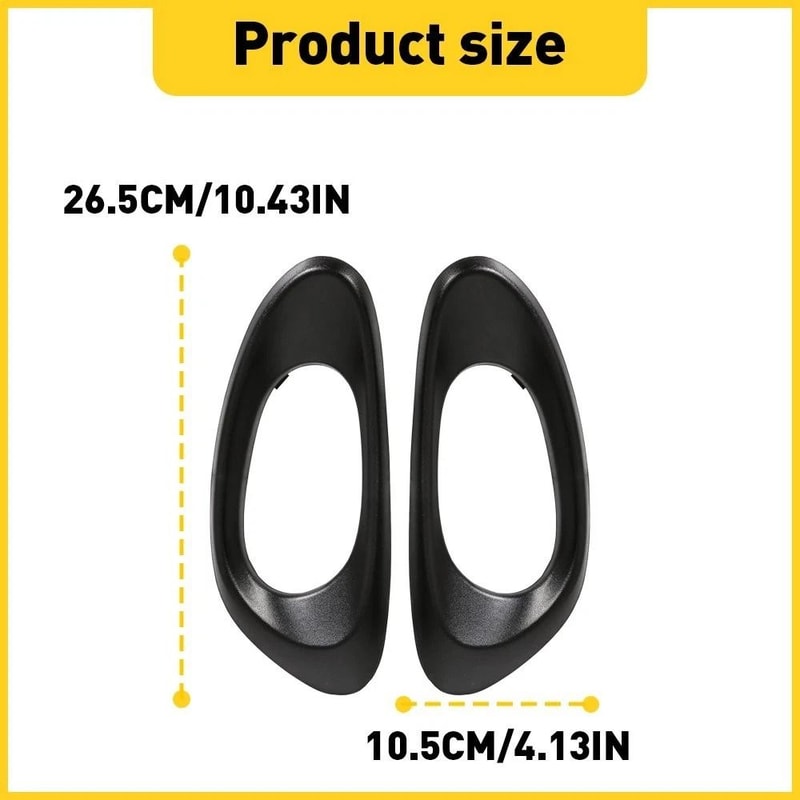 HighQuality Interior Door Handle Trim Bezel Set Front Black Direct Fit Easy Installation For Vehicl 2