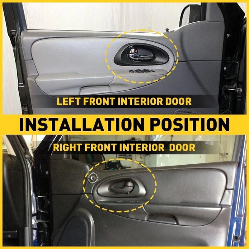 HighQuality Interior Door Handle Trim Bezel Set Front Black Direct Fit Easy Installation For Vehicl 6