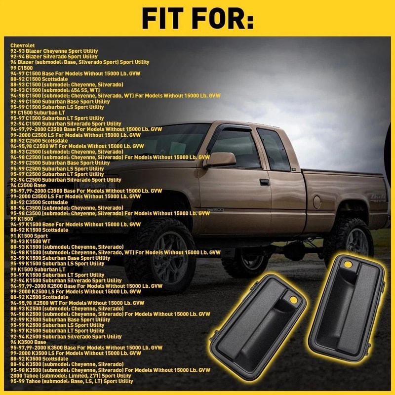 HighQuality Interior Door Handle Trim Bezel Set Front Black Direct Fit Easy Installation For Vehicl 8