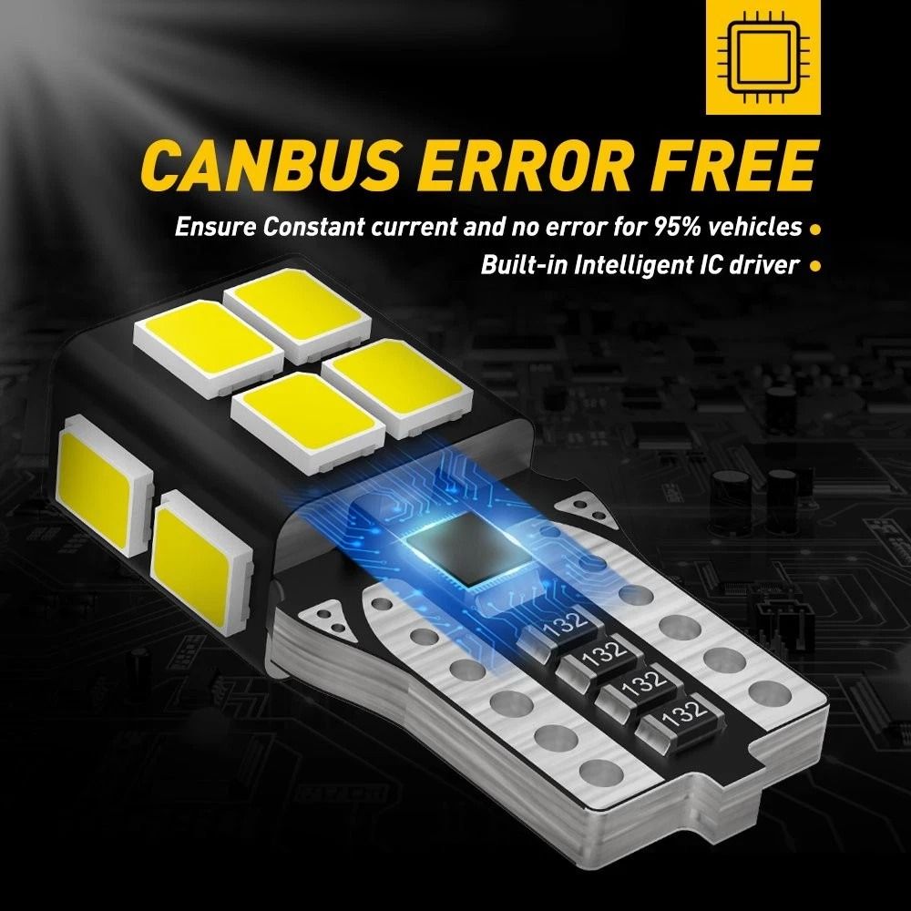 License Plate Light Bulbs LED Error Free High Brightness Chip Aluminum Body Fast Response 4