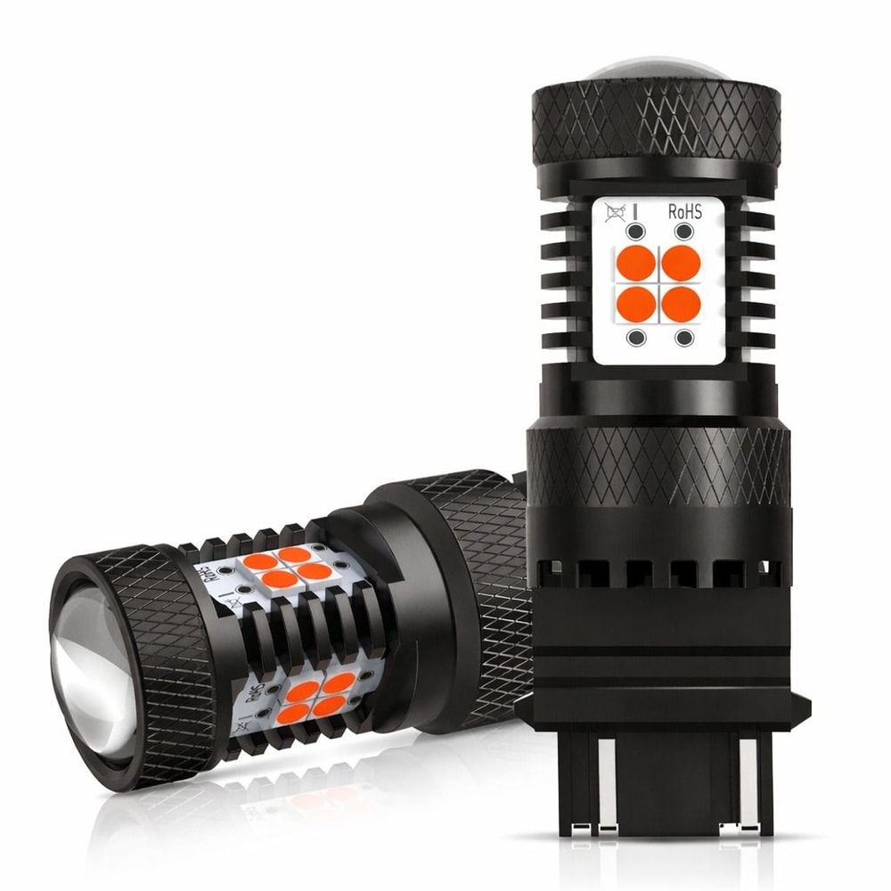 LED Stop Tail Brake Light Bulbs Pure Red Wide Voltage Aluminum Alloy 0