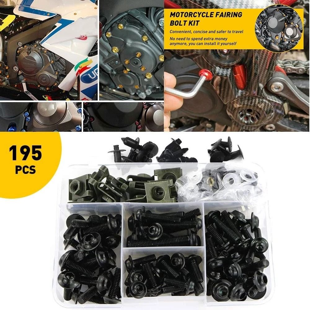 Motorcycle Fairing Bolt Kit Red Anodized Screws Fit Complete Parts Replacement 11