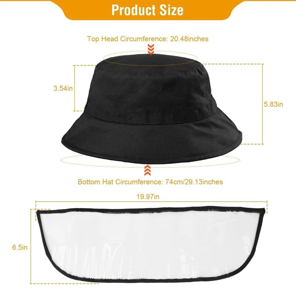 Transparent Protection Hat Anti Spitting Saliva Splash Face Cover Unisex UV Shield Cap For Outdoor