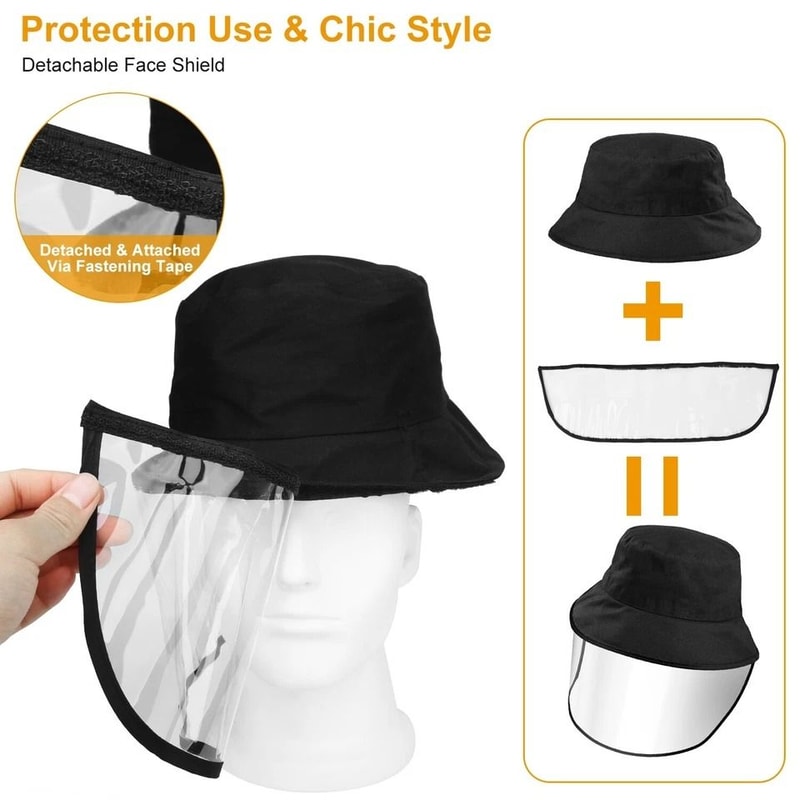 Transparent Protection Hat Anti Spitting Saliva Splash Face Cover Unisex UV Shield Cap For Outdoor