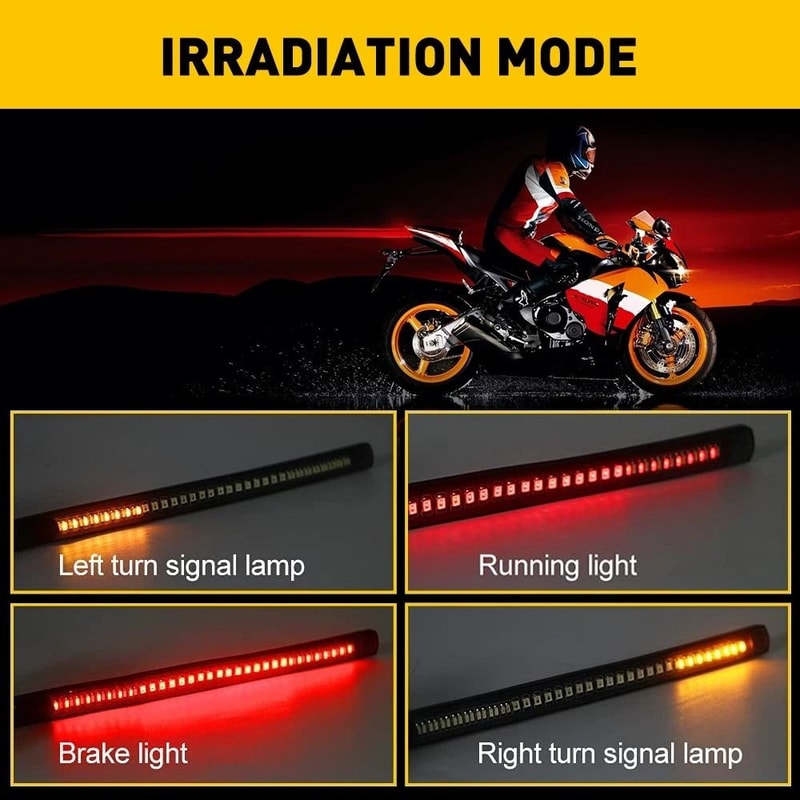 Flexible Turn Signal Light LED Tail Brake Stop Indicator For Easy Installation 1