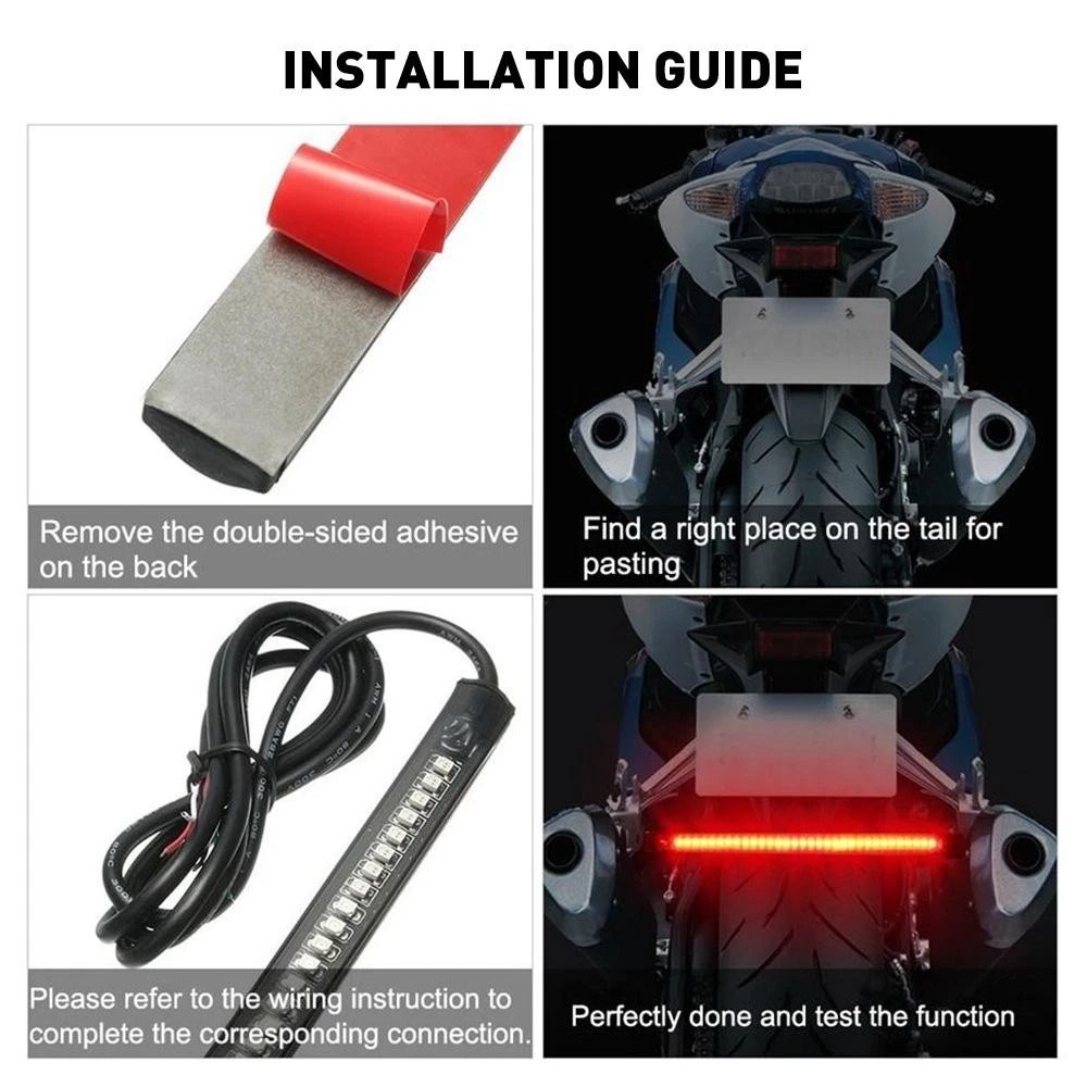 Flexible Turn Signal Light LED Tail Brake Stop Indicator For Easy Installation 7