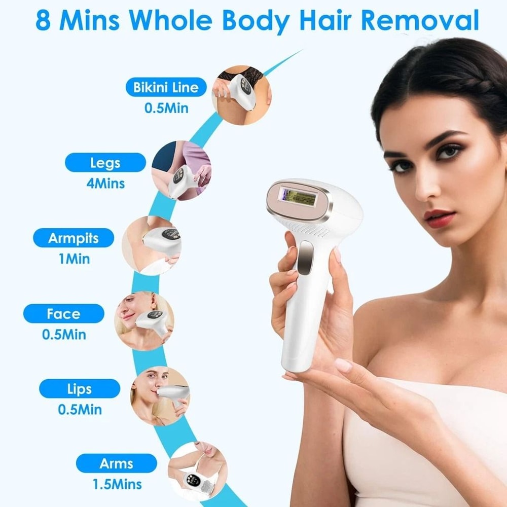 Permanent Hair Removal Ice Cooling IPL Device AtHome Hair Removal For Armpits Legs Bikini Line 10