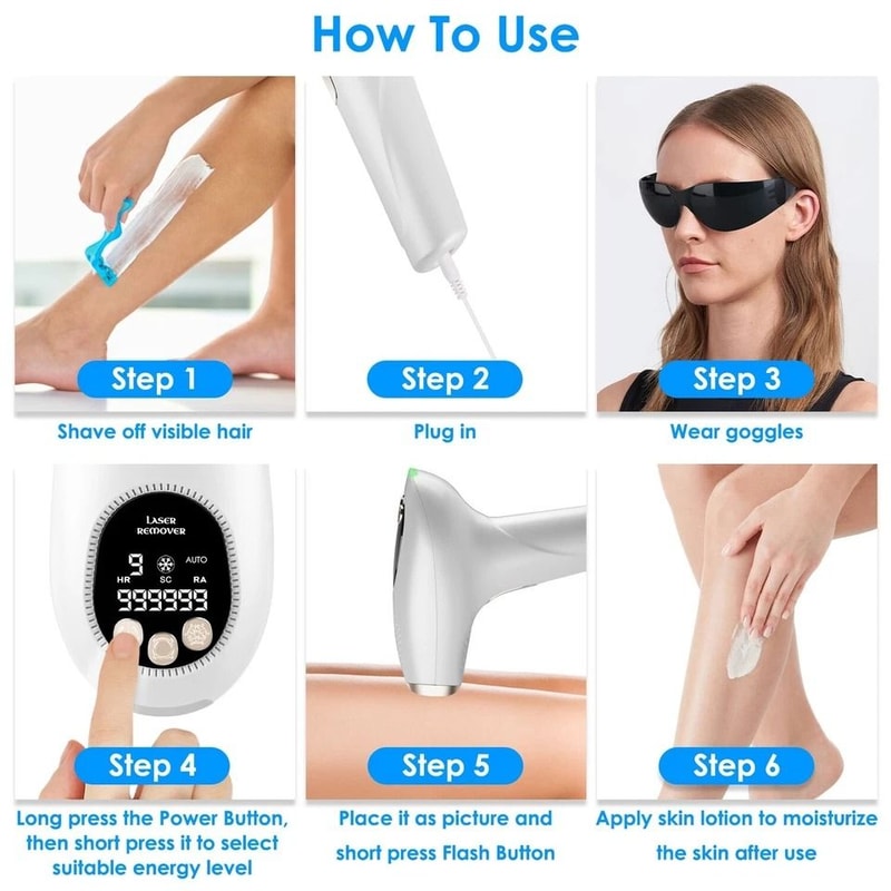 Permanent Hair Removal Ice Cooling IPL Device AtHome Hair Removal For Armpits Legs Bikini Line 2