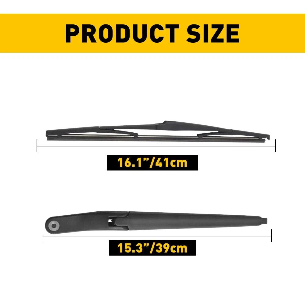HighStrength Rear Windshield Blade Wiper Arm Set For Vehicles 1
