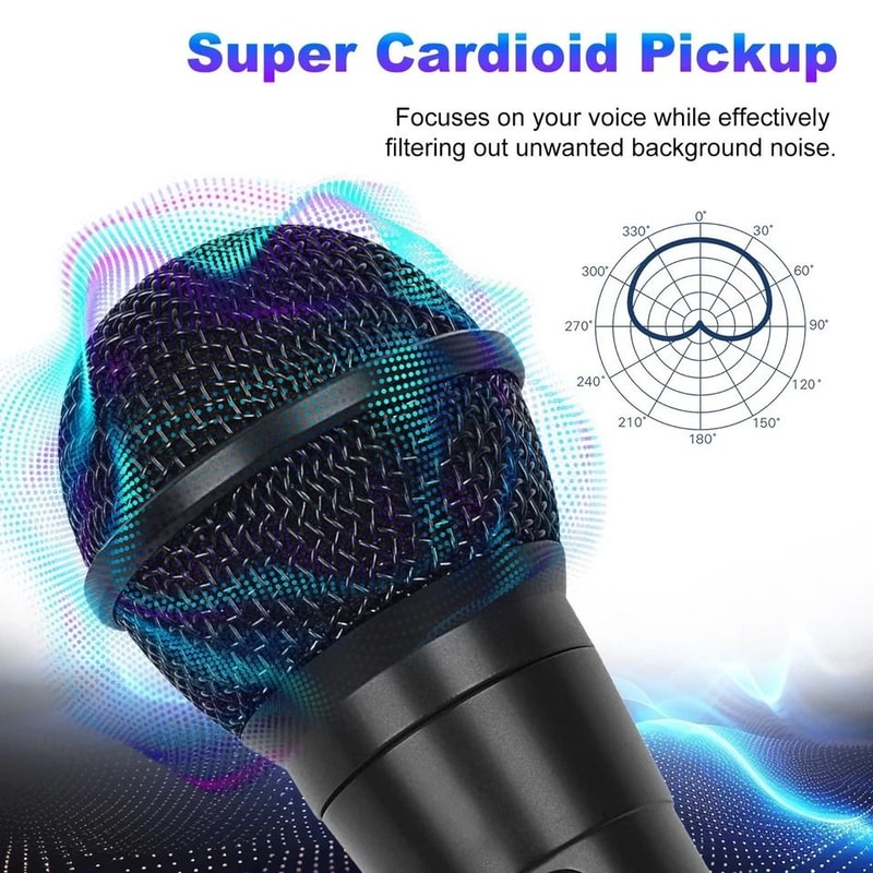 Cardioid Dynamic Wired Microphone Portable Vocal Mic For Singing Perfect For Live Performances 4