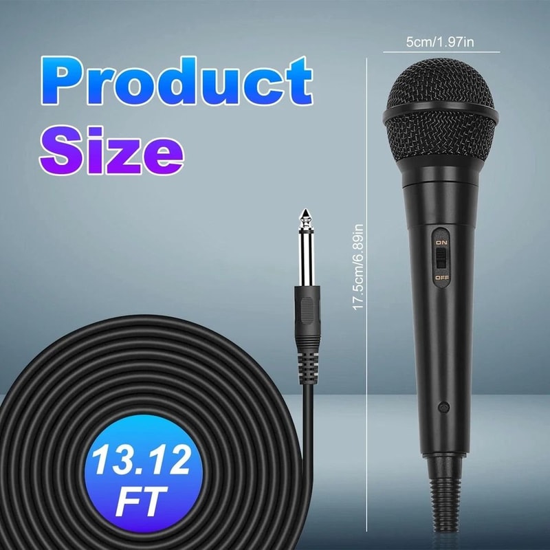 Cardioid Dynamic Wired Microphone Portable Vocal Mic For Singing Perfect For Live Performances 7