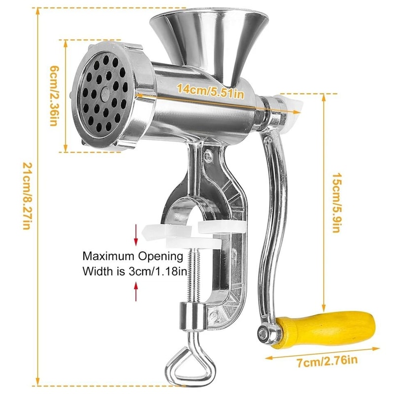 Manual Meat Grinder Mincer Sausage Maker Pasta Filler Machine Handheld Grinding Tabletop Tool 4