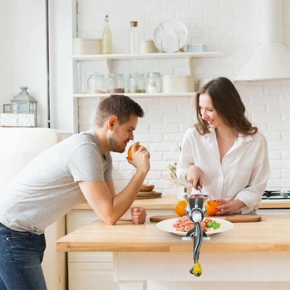 Manual Meat Grinder Mincer Sausage Maker Pasta Filler Machine Handheld Grinding Tabletop Tool 5