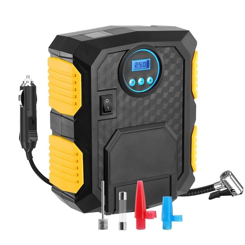 Tire Inflator Portable Car Air Pump Compressor Electric LED Display Auto Shut Off Fast Inflation 3