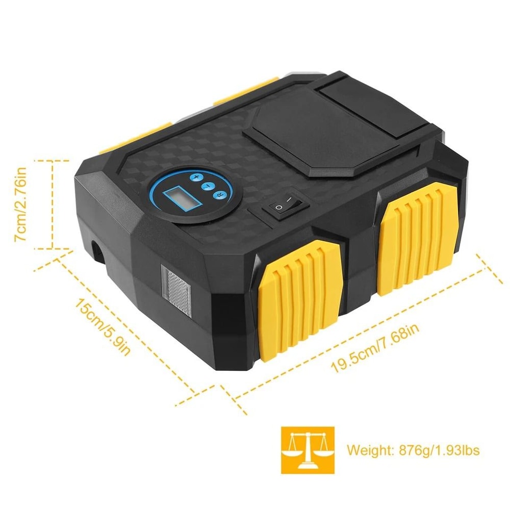 Tire Inflator Portable Car Air Pump Compressor Electric LED Display Auto Shut Off Fast Inflation 5
