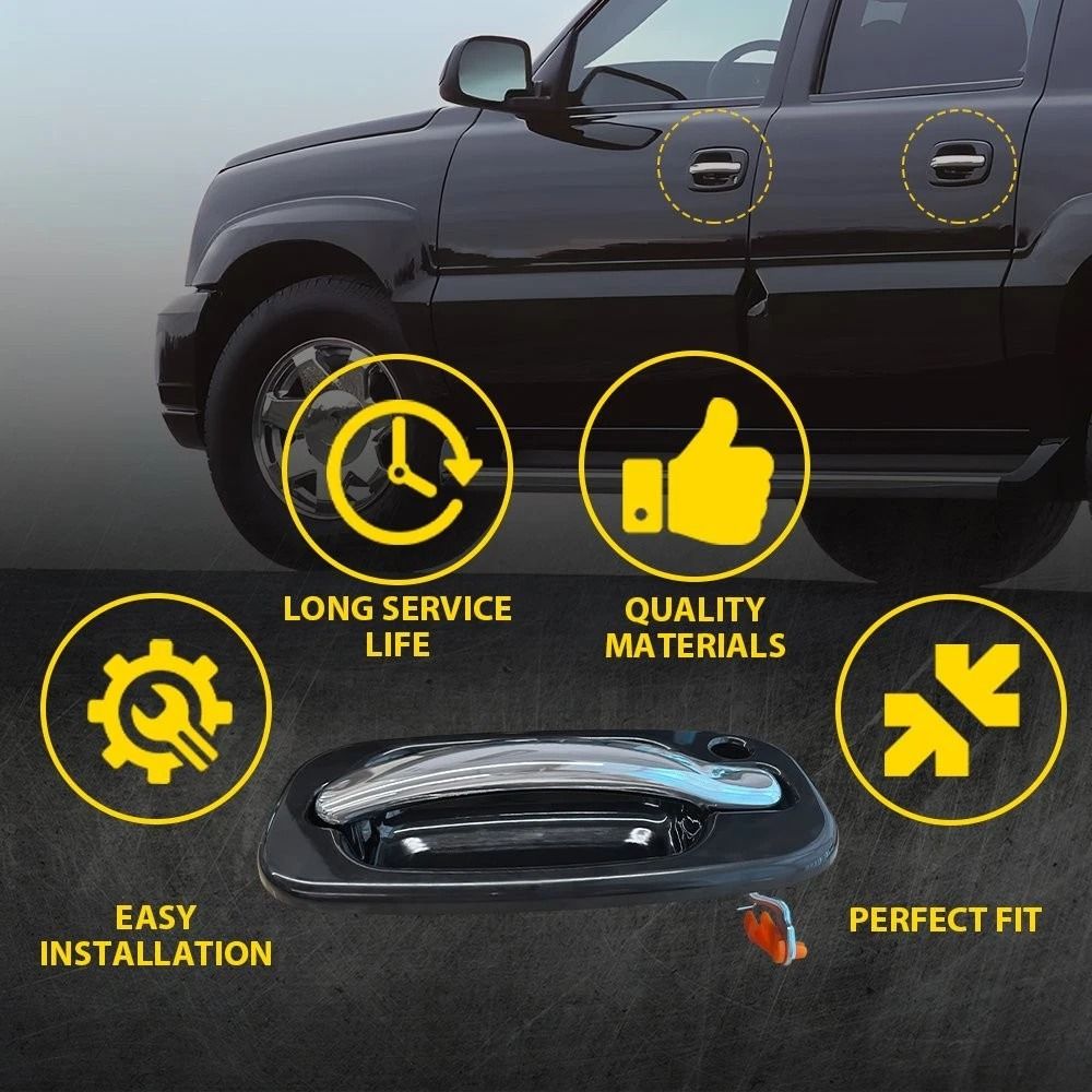 Durable Front Rear Outside Door Handles Set Simple Installation Quality Replacement Parts 6