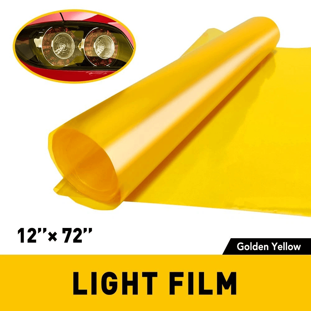 Golden Yellow Vinyl Wrap Gloss Headlight Tint Film Taillight Fog Light Film 0