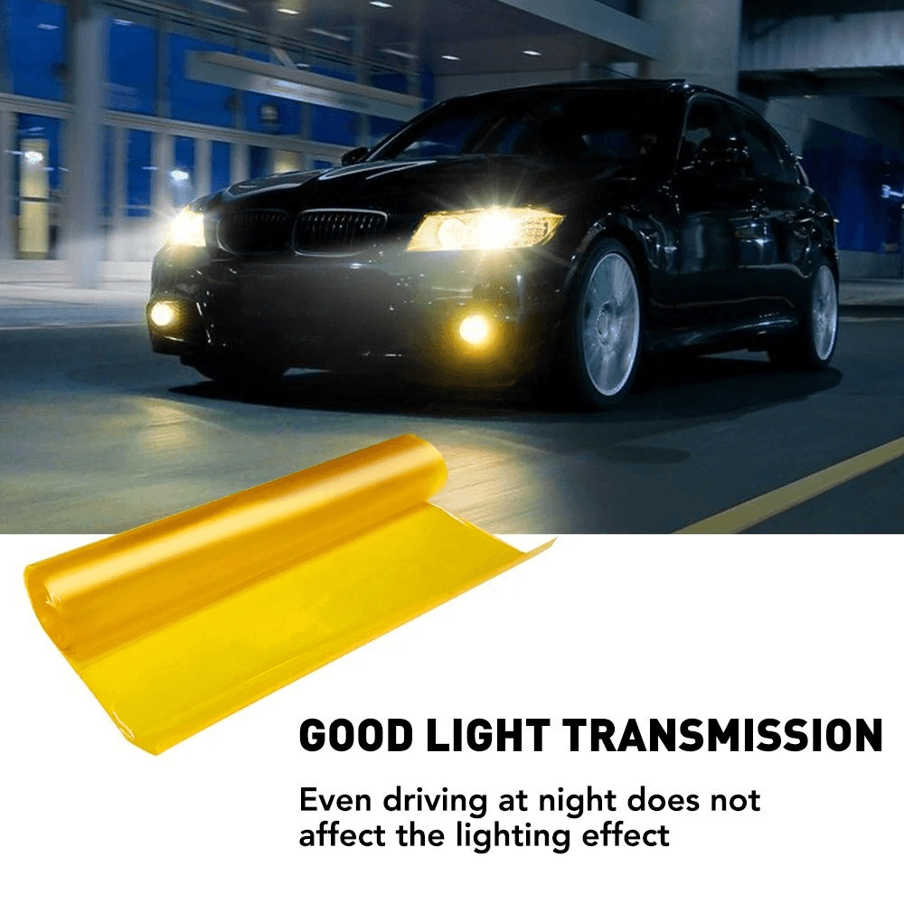 Golden Yellow Vinyl Wrap Gloss Headlight Tint Film Taillight Fog Light Film 4