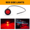 Truck Trailer Round Side Marker Lights LED AmberRed Bullet Light Waterproof DOT SAE 14