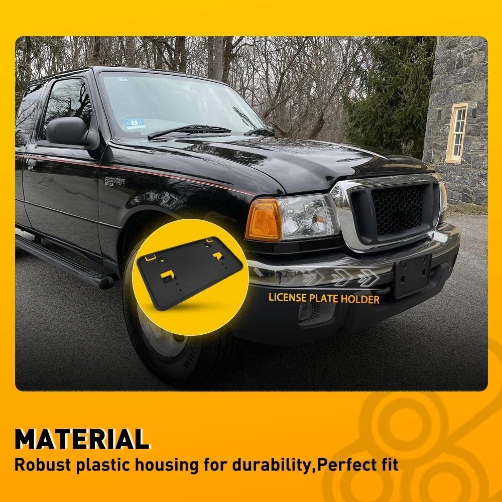 OEM Front Bumper License Plate Bracket Direct Replacement Superior Plastic 4