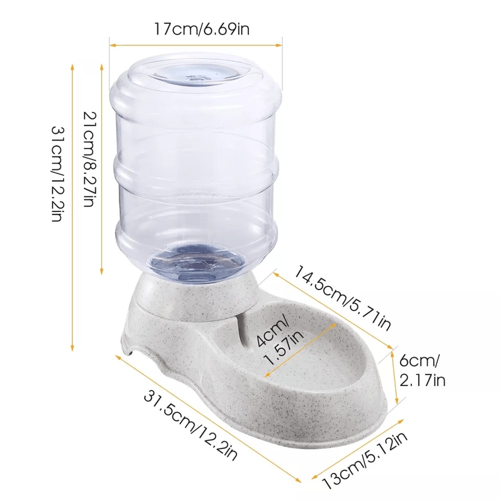 Automatic Gravity Pet Water Dispenser Waterer Feeder For Cats And Dogs SelfRefilling Fountain 7